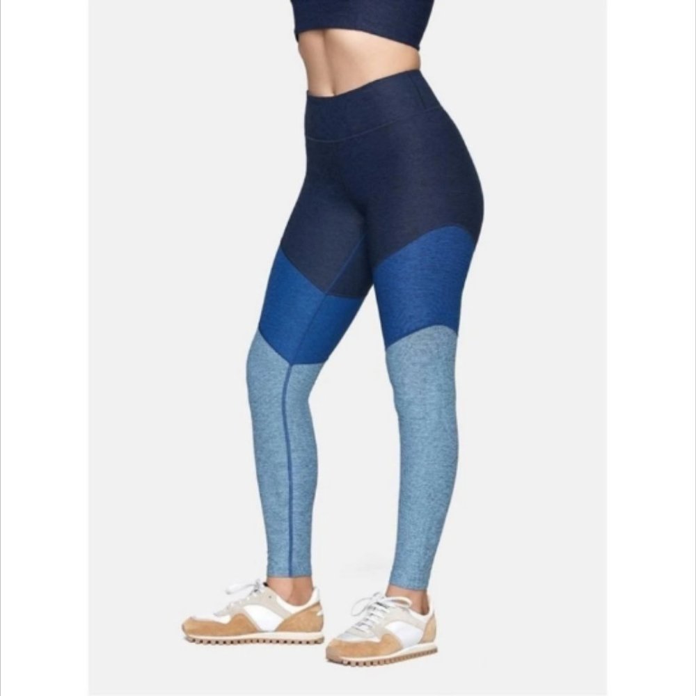 Outdoor Voices XS 7/8 Springs Leggings Navy/Deep Sea/Mist